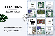 Botanical Social Media Pack, a Templates & Theme by RedRiver Studio (Thumbnail 1 of 12)