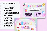 Y2K THANK YOU Card, a Card Template by PLANETSEL (Thumbnail 3 of 4)