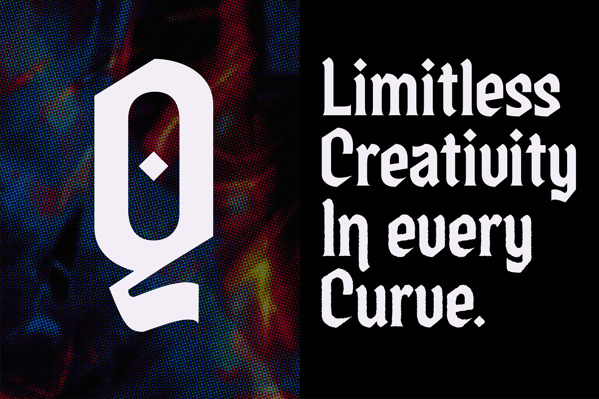 Bean Hook Gothic Flare 4 Fonts, a Serif Font by Casloop Studio (Photo 4 of 12)
