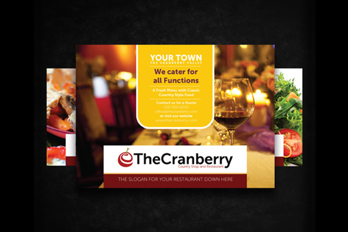 Cranberry Restaurant Advert Flyer, a Flyer Template by Inconcept Media Arsenal (Photo 5 of 5)