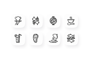 Restaurant 16 Thin Line Icons Set, an Outline Icon by Alex Blogoodf (Thumbnail 2 of 5)