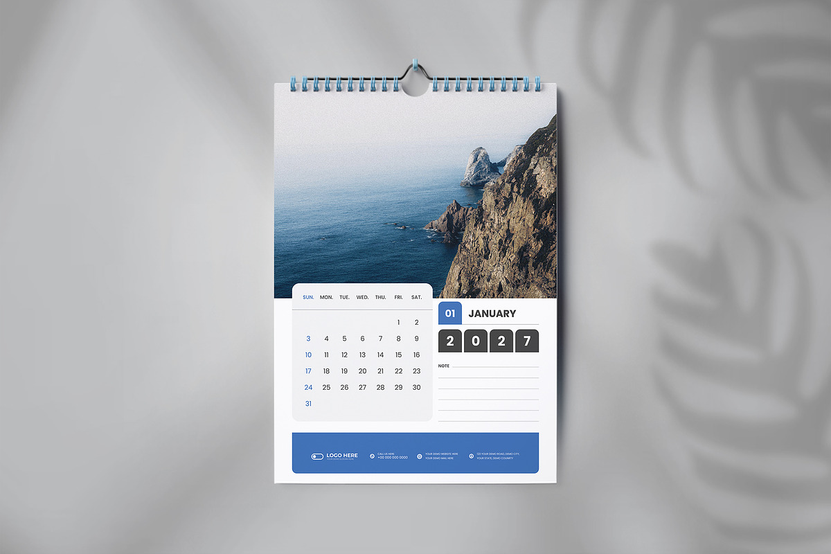 Wall calendar design template, a Stationery Template by Tanmoy Topu (Photo 2 of 4)