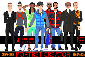 Character portrait creator MAN (PSD)