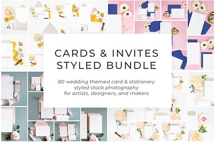 80 CARDS & INVITES STYLED BUNDLE, an Arts & Entertainment Photo by Citrus and Cinnamon