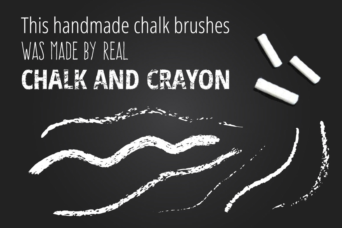 Mini Pack vector Chalk Brushes, a Brush Add-On by LarysaZabrotskaya (Photo 3 of 5)