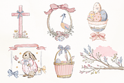 Whimsy Watercolor Soft Spring Easter, a Decorative Illustration by GiraffeCreative (Thumbnail 4 of 21)