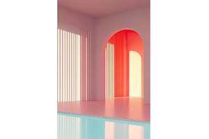 Modern minimalist interior with, an Abstract Photo by Lermont51