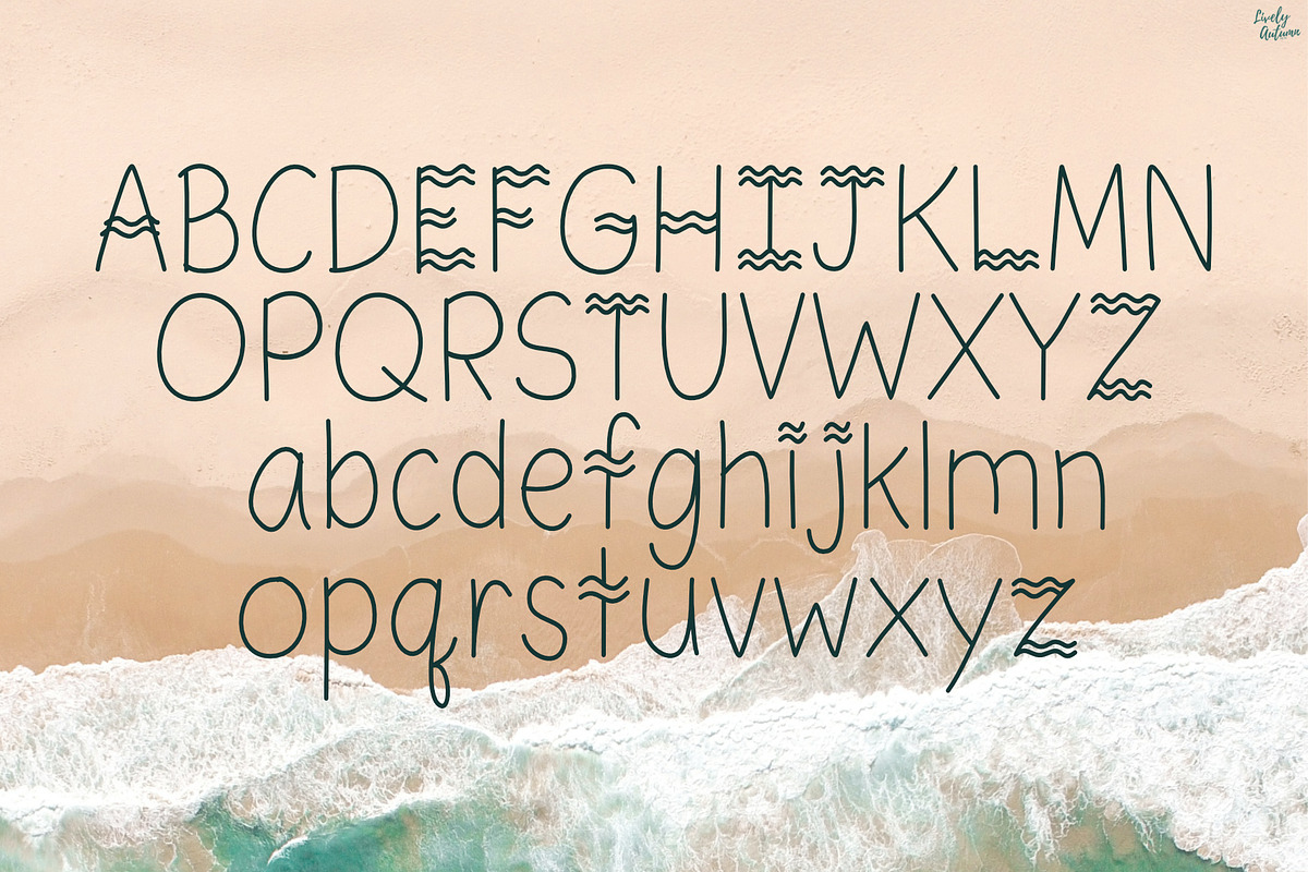 Summer Wave | Handwriting Font, a Handwritten Font by LivelyAutumn11.11 (Photo 2 of 5)