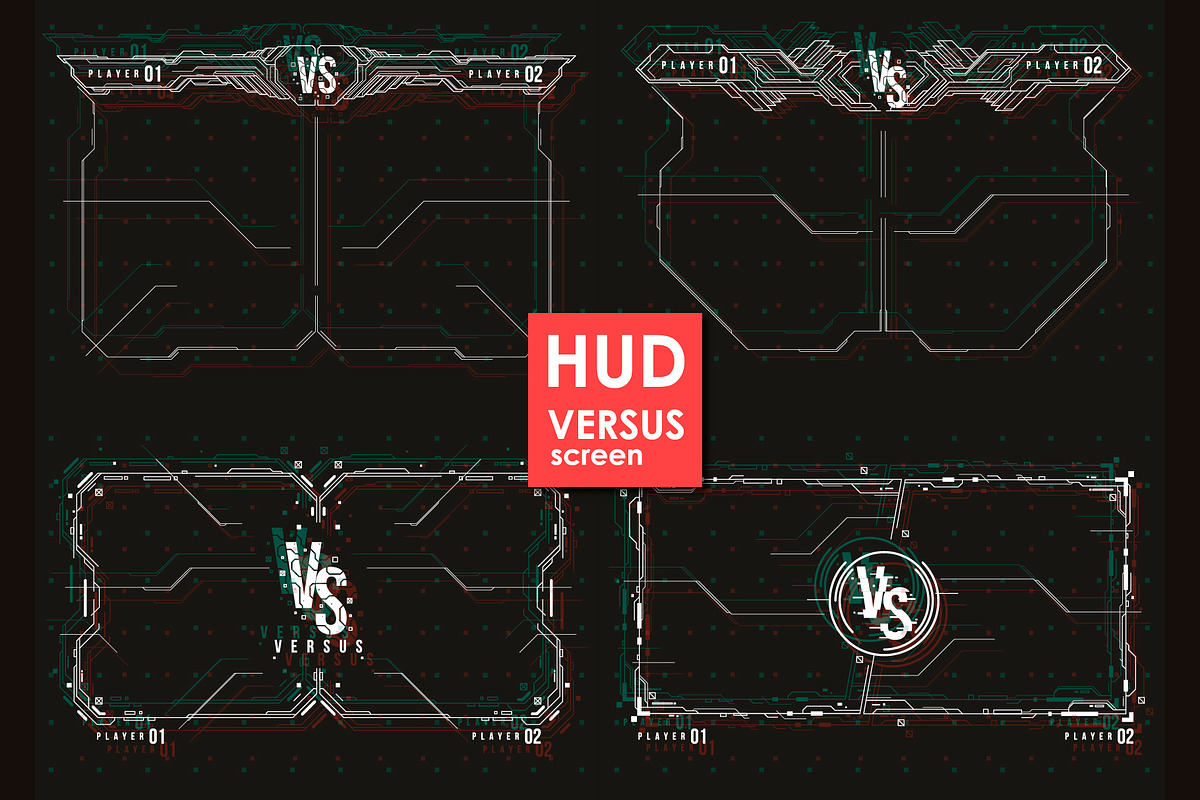 Set of Versus Screen in HUD Style., an Object Graphic by Andrew_Derr (Photo 1 of 6)