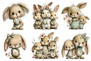 Watercolor Pink Bunnies Easter Clipa, an Illustration by Daily.Designs (Thumbnail 6 of 8)