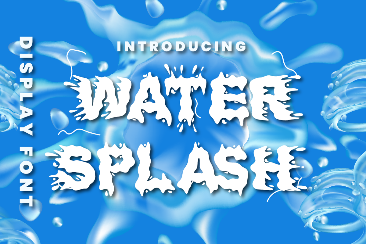 Water Splash - Creative Display Font, a Font by PutraCetol Studio (Photo 1 of 11)