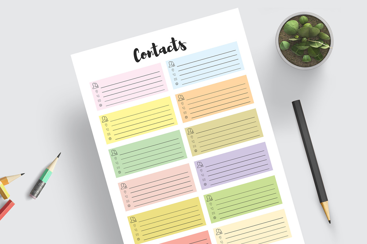 Contact Information Sheet, a Stationery Template by Amit Debnath (Photo 3 of 7)