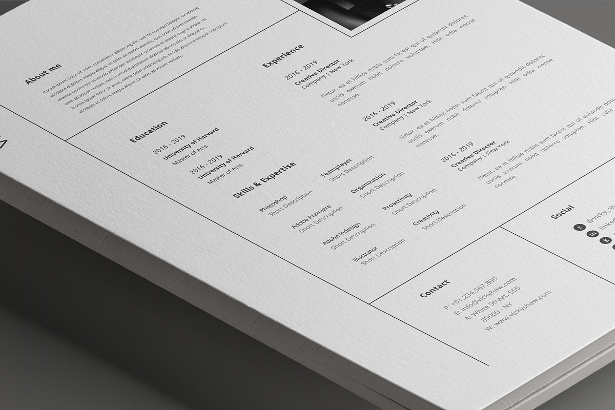 Vicky Resume Template, a Resume Template by Nina Shaw (Photo 7 of 10)