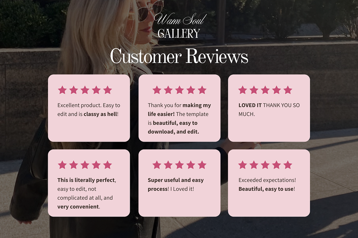 Pink Bold Instagram Canva Templates, a Social Media Template by Warmsoulgallery (Photo 10 of 11)