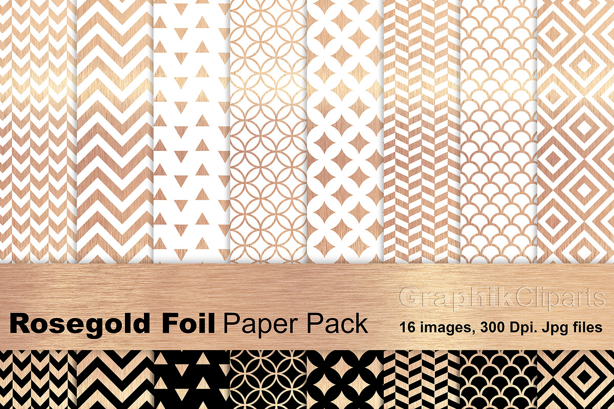 Rose Gold Foil Paper Pack, a Texture Graphic by Chus Moreno Studio (Photo 1 of 2)