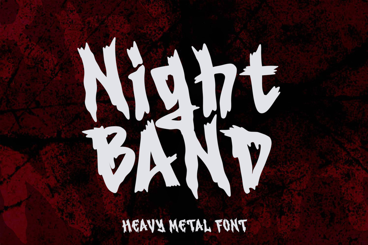 Night Band - Horror Font, a Font by fontmuse (Photo 1 of 6)