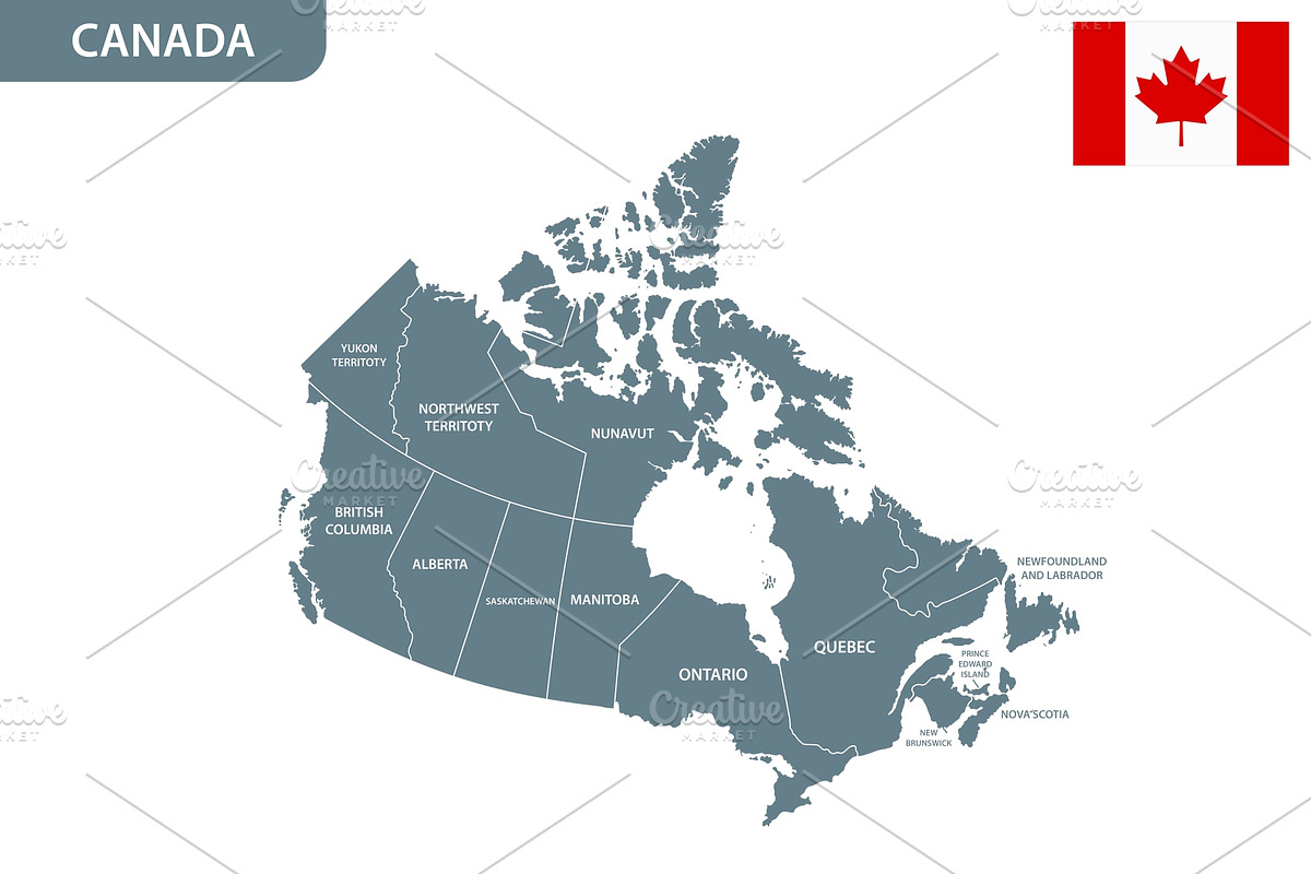 Detailed map of Canada, an Illustration by Vector Shop (Photo 4 of 5)