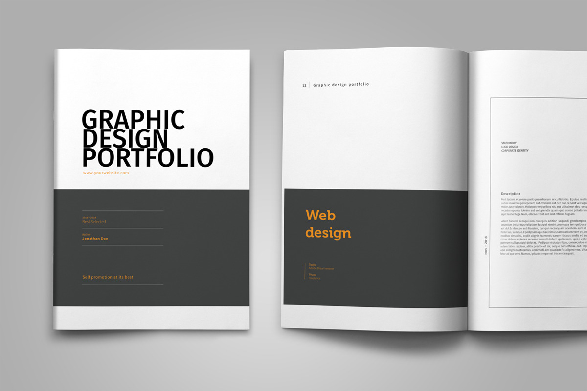 Graphic Design Portfolio Template, a Brochure Template by adekfotografia (Photo 16 of 42)