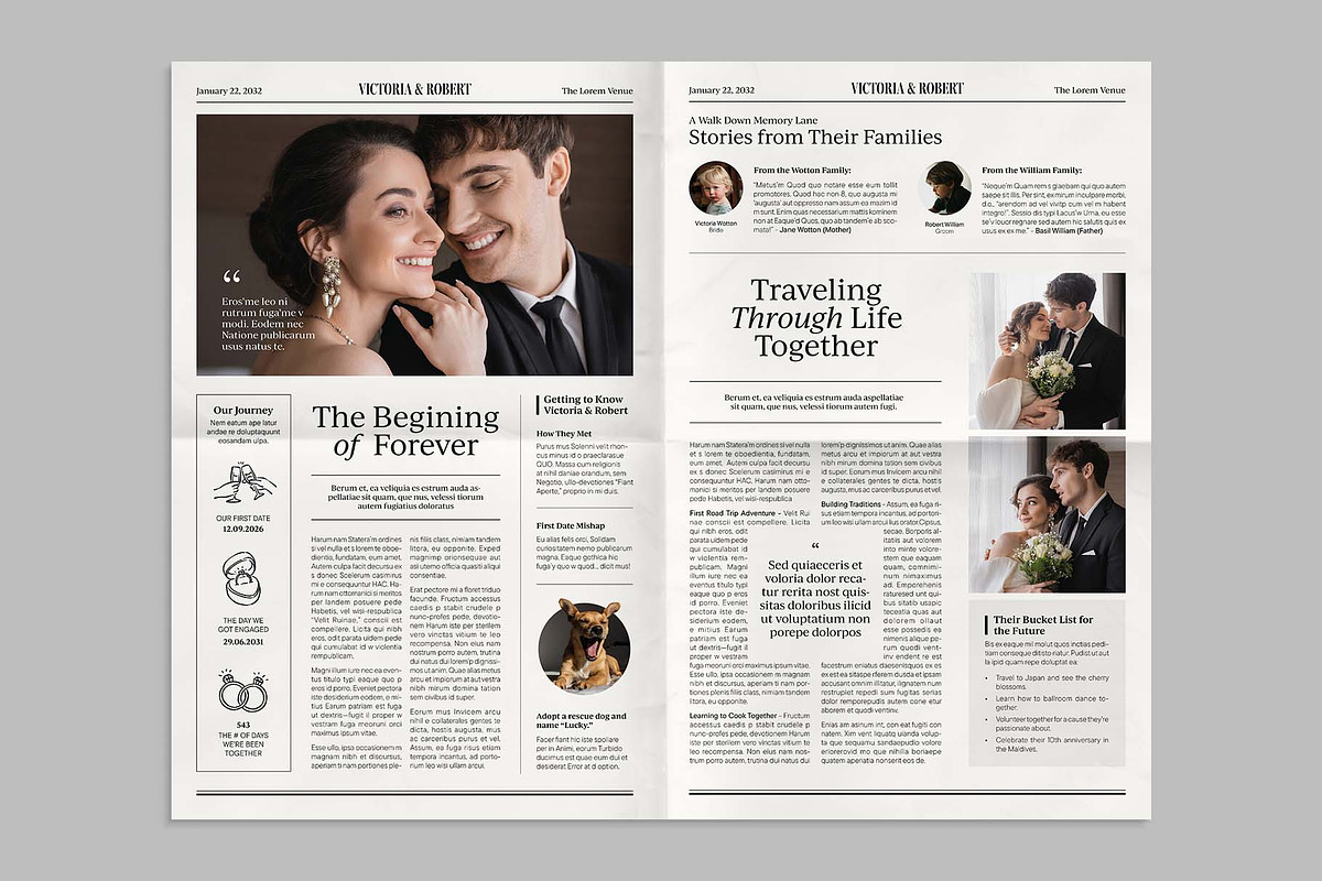 Wedding Newspaper Template, a Brochure Template by BrandPacks (Photo 3 of 4)