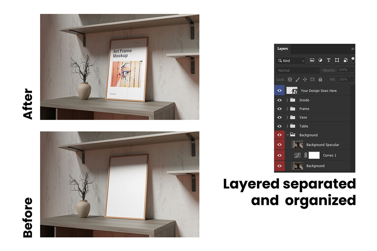 Interior Art Frame Mockup, an Advertising Mockup by My Code Std (Photo 6 of 6)