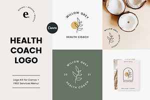 Health Coach Logo Kit For Canva