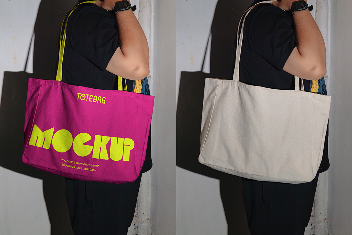 Tote Bag Mockup - VOL 1, a Merchandise Mockup by Simetrica Labs (Photo 2 of 3)