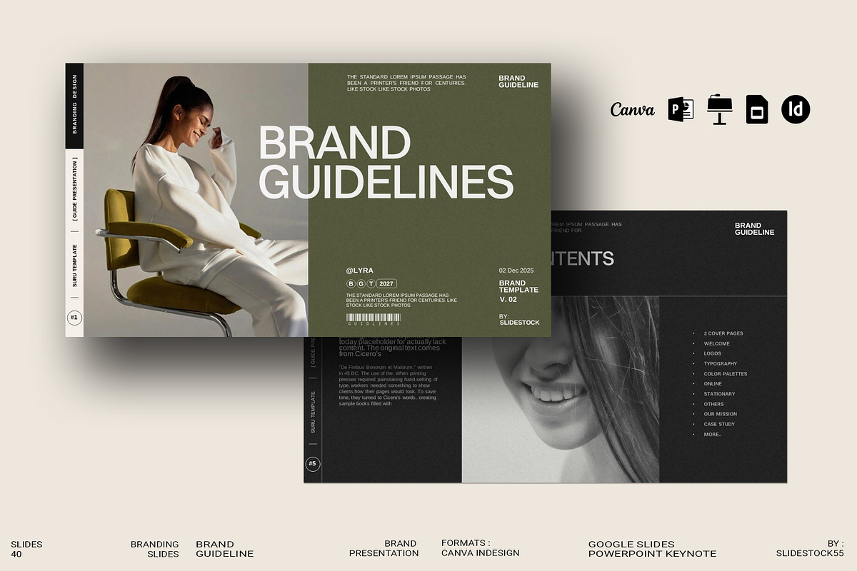 Lyra | Brand Guidelines, a Presentation Template by slidestock55 (Photo 1 of 17)