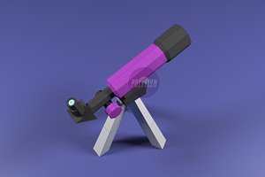 Telescope 3D model template