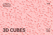 3D Cubes | Geometric Backgrounds, a Background Graphic by dvtchk (Thumbnail 2 of 9)