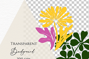 Abstract And Retro Floral Clipart