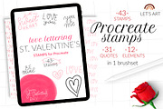 Valentines Day lettering stamps, a Brush Add-On by Let's Art (Thumbnail 1 of 5)