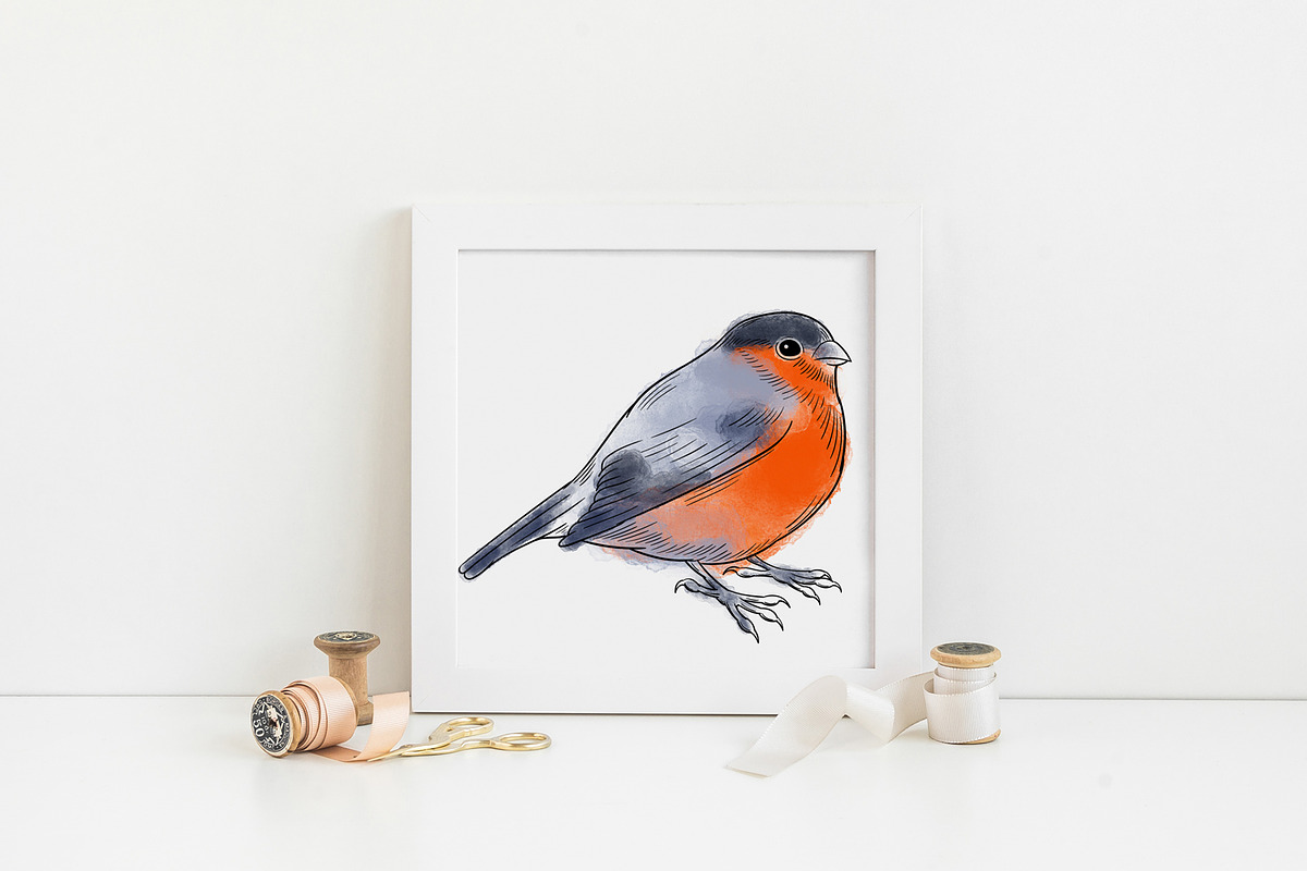 Birds Stamp brushes for Procreate, a Brush Add-On by ViktoriArt (Photo 7 of 7)