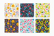 Summer cards, seamless patterns, a Decorative Illustration by Good Studio (Thumbnail 4 of 19)