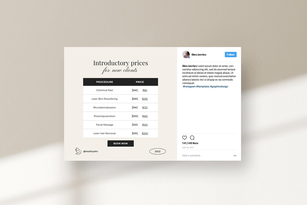 Canva Esthetician templates, a Social Media Template by LiliesandBerries (Photo 16 of 19)