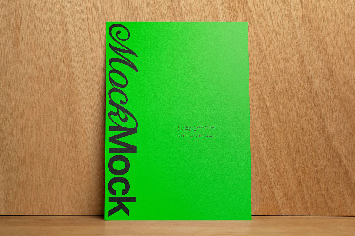 Poster Mockup / Letterhead Mockup, a Product Mockup by MockMock Mockups (Photo 3 of 4)