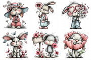 Watercolor Spring Bunny Clipart, an Illustration by Daily.Designs (Thumbnail 5 of 7)