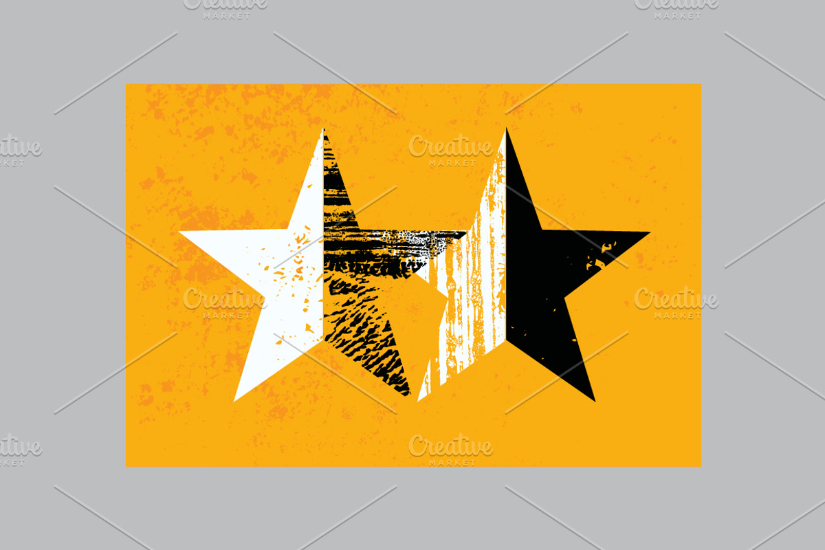 Grunge Stars abstract background set, a Decorative Illustration by PoPaShop (Photo 7 of 9)