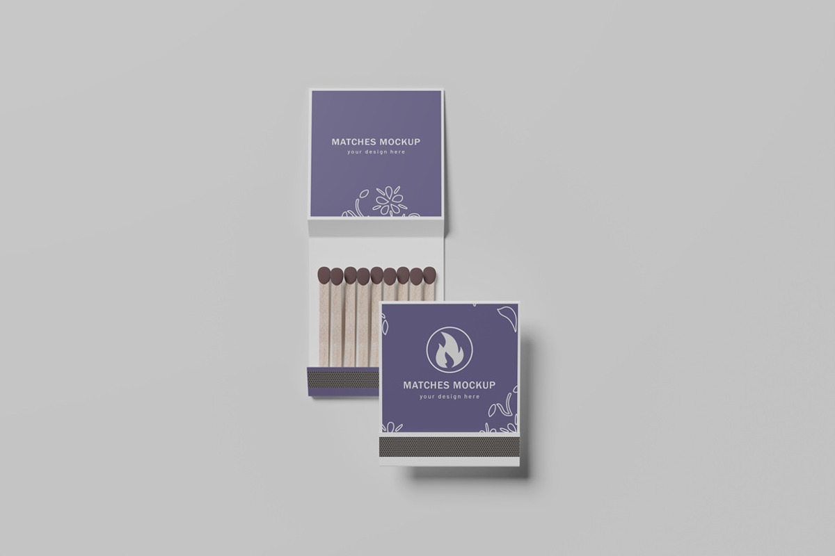 Matches Mockup, a Packaging Mockup by Pexelyou (Photo 6 of 7)