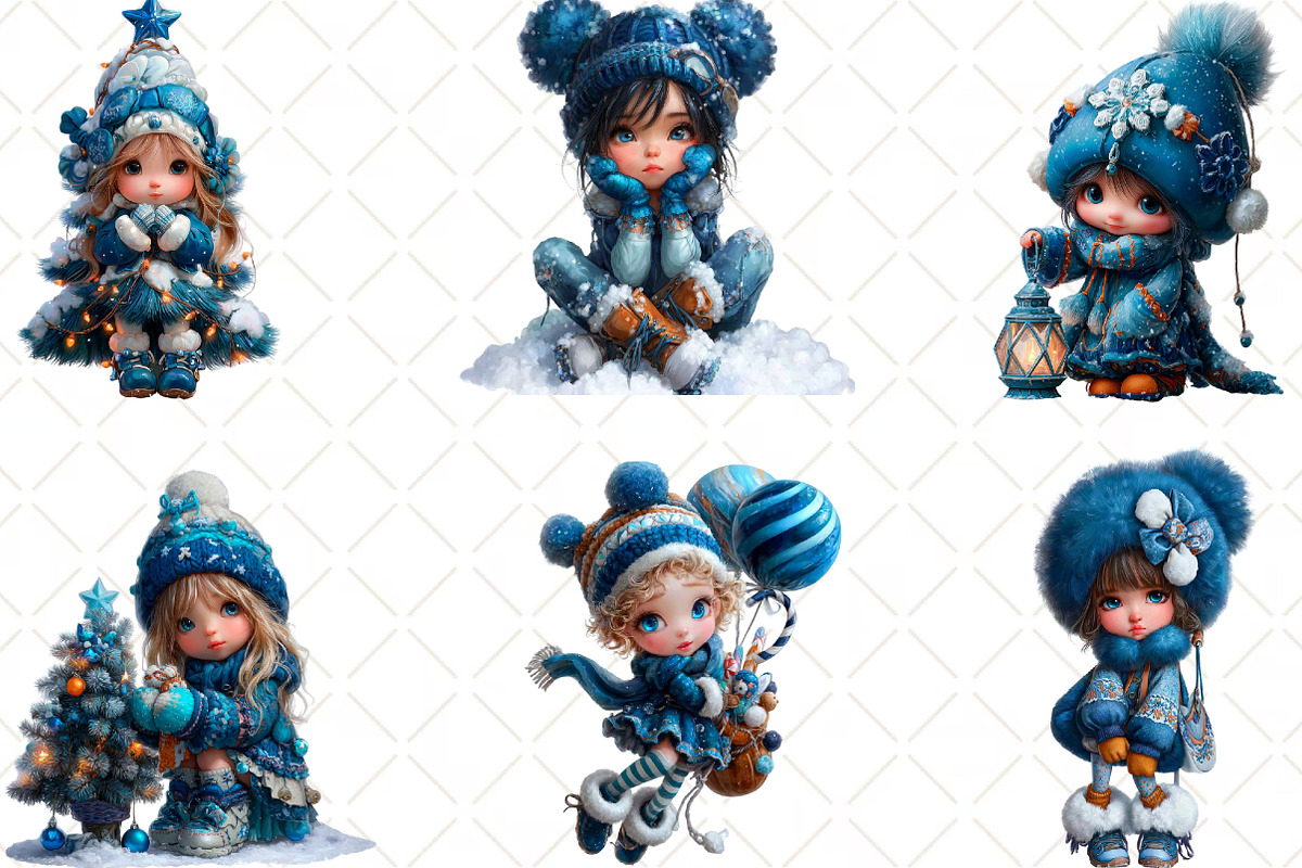Winter Girl Clipart, an Illustration by Black Bird Studio (Photo 2 of 6)