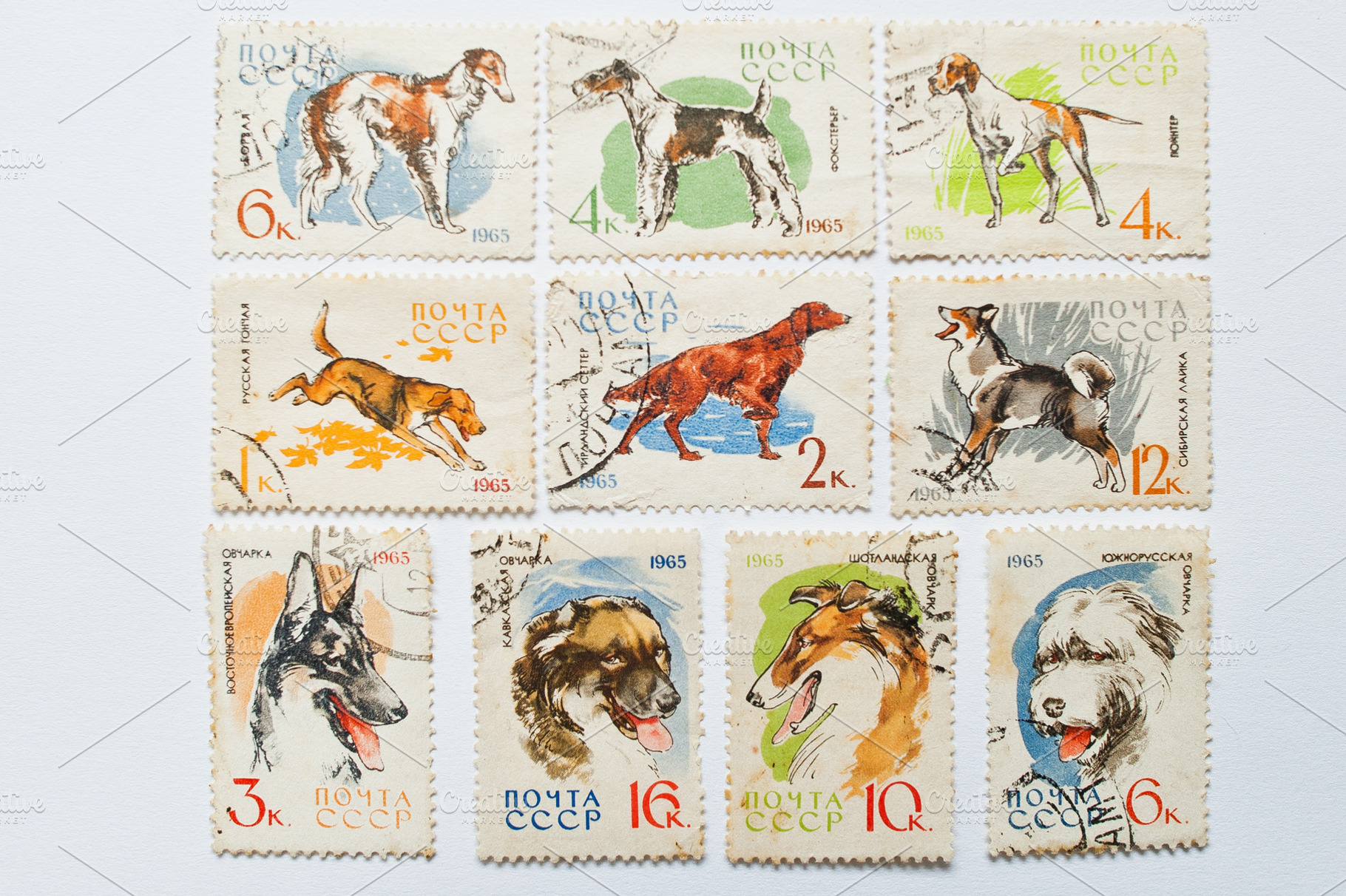 Collection of postage stamps stock photo containing stamp and collection, an Arts & Entertainment Photo by AS photostudio