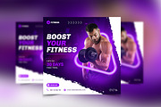 Gym social media flyer post template, a Design Template by zahidhossainalif (Thumbnail 2 of 2)