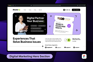 Digital Marketing Hero Header, a Templates & Theme by SquidPixey