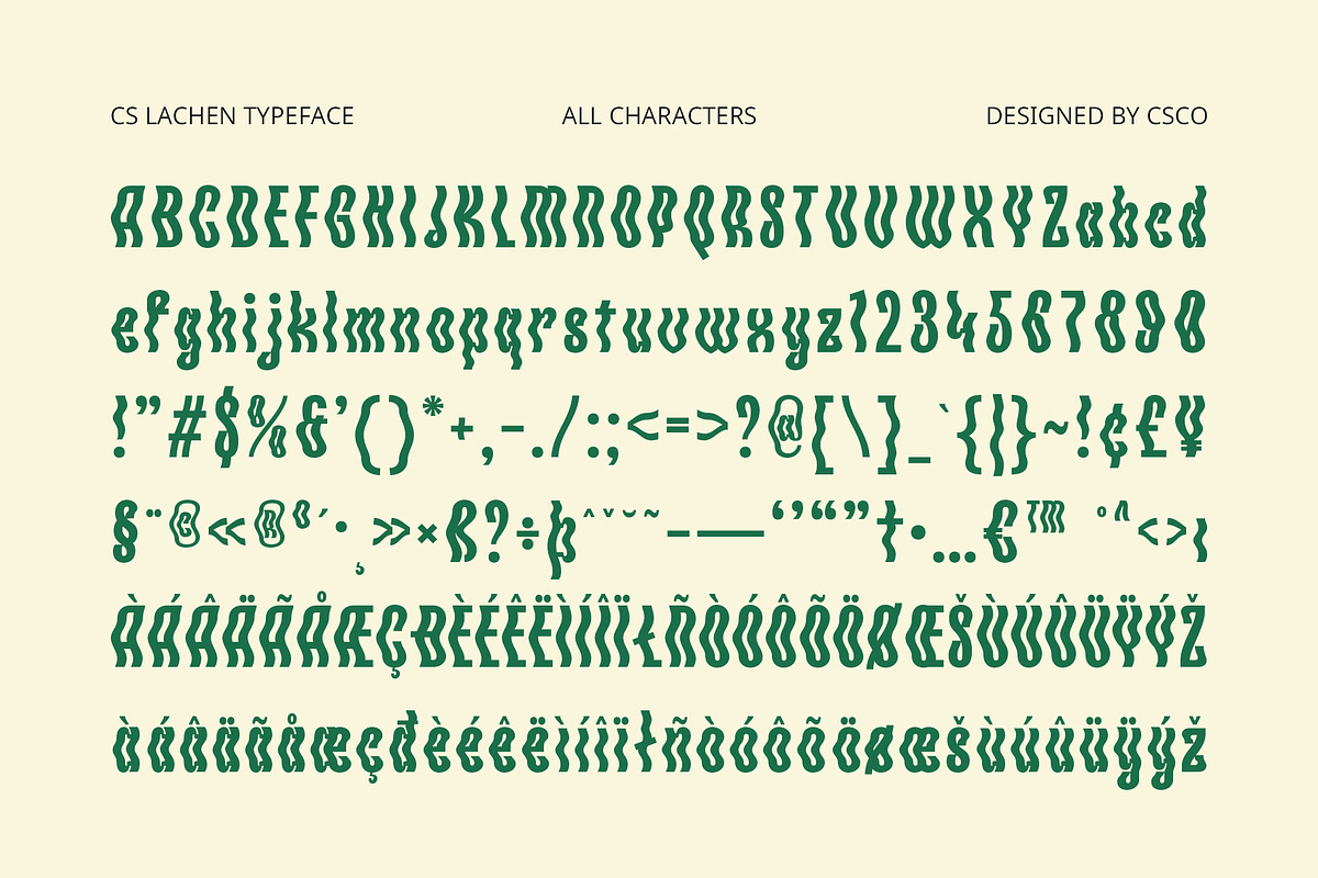 CS Lachen – Psychedelic Font, a Sans Serif Font by Craft Supply Co. (Photo 7 of 7)