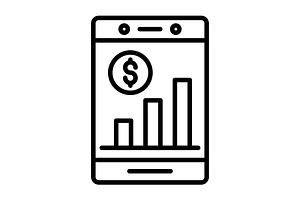 Smartphone Line Icon, an Icon by Pexelpy