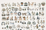 Grey Christmas Clipart 79 PNG, a Seasonal Illustration by EleSArtDesign (Thumbnail 2 of 5)