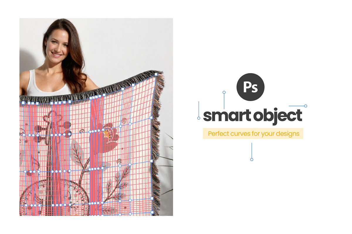50x60 Woven Blanket Mockup Held-Up, an Apparel Mockup by Mockups Studio (Photo 4 of 9)