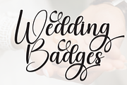 Wedding Badges | Script Font, a Handwritten Font by Scratchones (Thumbnail 1 of 9)