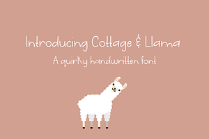 Cottage & Llama Quirky Handwriting