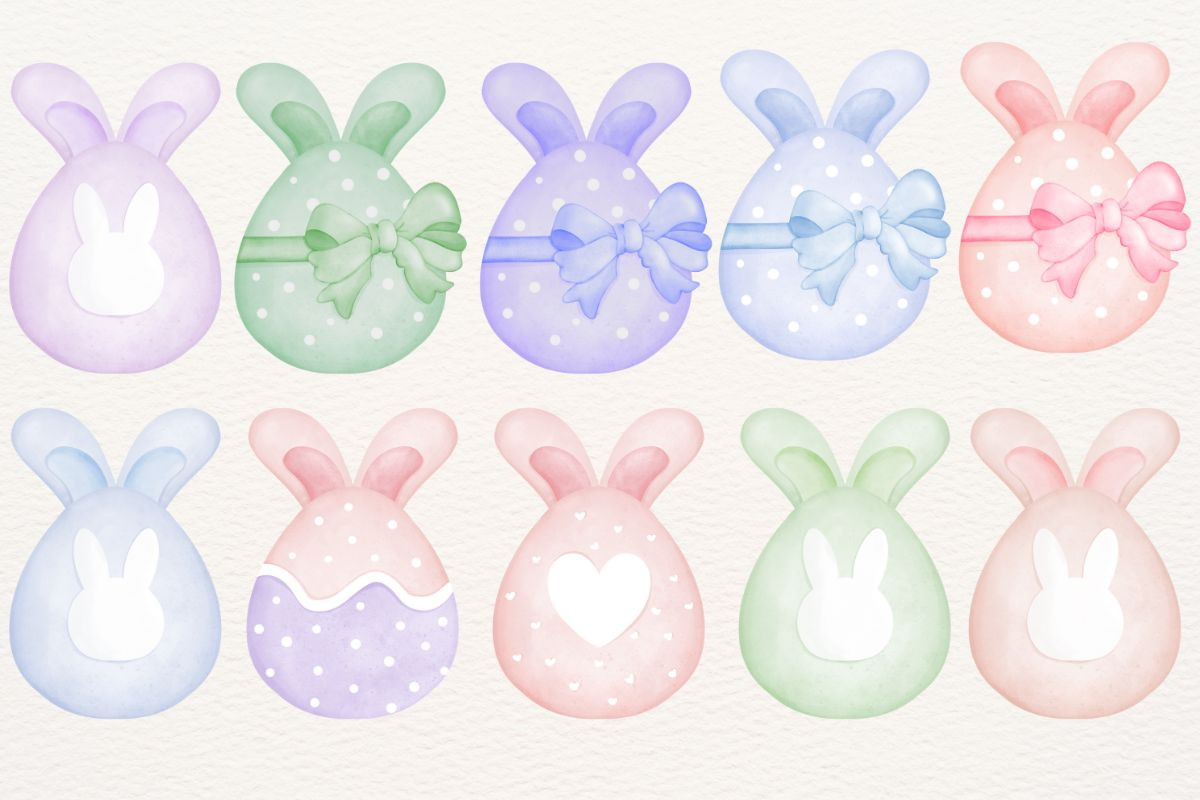 Hand-drawn Watercolor Easter Eggs, a Seasonal Illustration by CpSnowy (Photo 3 of 3)