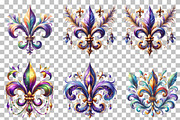 Mardi Gras Fleur De Lis, an Illustration by DreamCafeArt (Thumbnail 3 of 6)